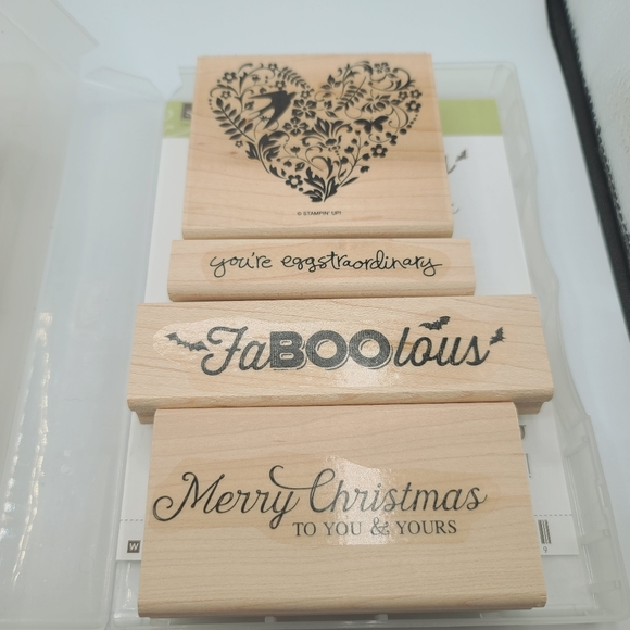 Stampin' Up Stamp with mix of others - all wood block stamps. - Picture 3 of 5